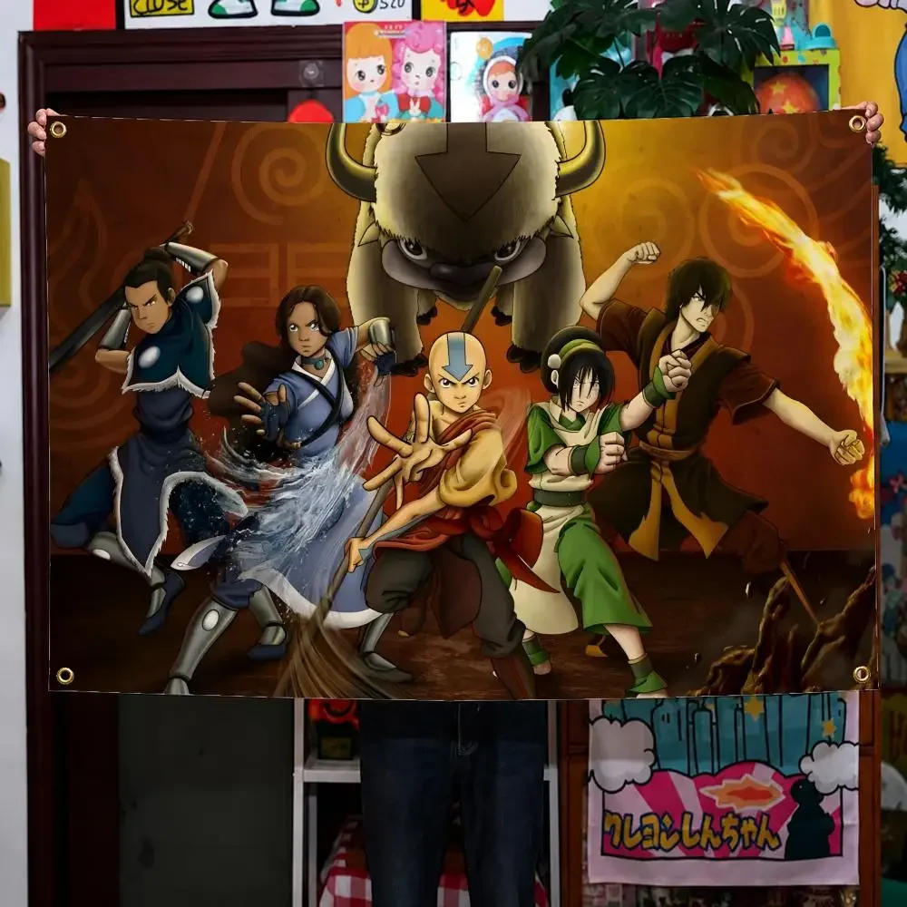 Cartoon A-Avatar: The Last Airbender ATLA Flags Wall Hanging Background Flag Wall Decor Banners for Outdoor Bedroom Dorm Room