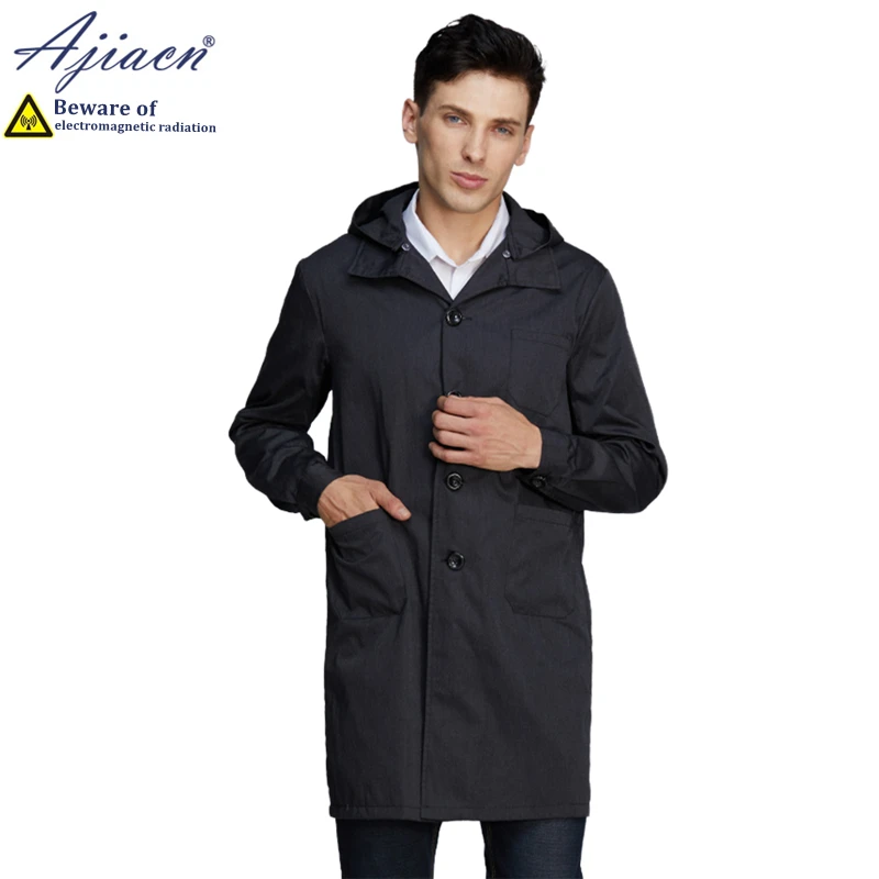 Genuine anti-radiation hooded overcoat Mobile phone, computer, WIFI, microwave Electromagnetic radiation shielding clothes