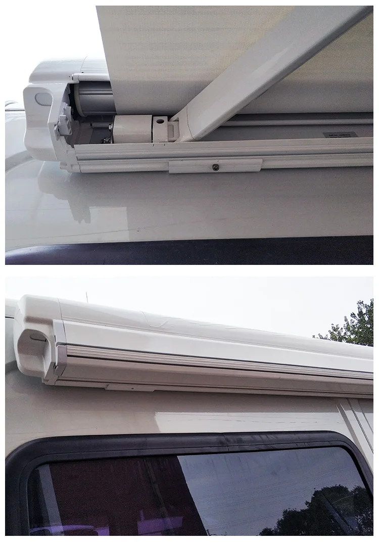 100% Waterproof Retractable 12V Motor RV Awning Manual/Automatic Control System For Caravan Motorhome RV Exterior Accessories