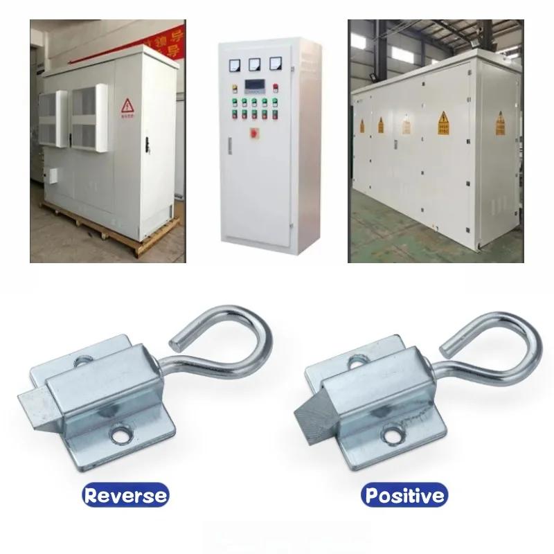 Automatic Door Bolt Latch Pull Ring Spring Bounce Locks Anti-theft Latch Hasp for Industrial,Commercial and Electrical Equipment