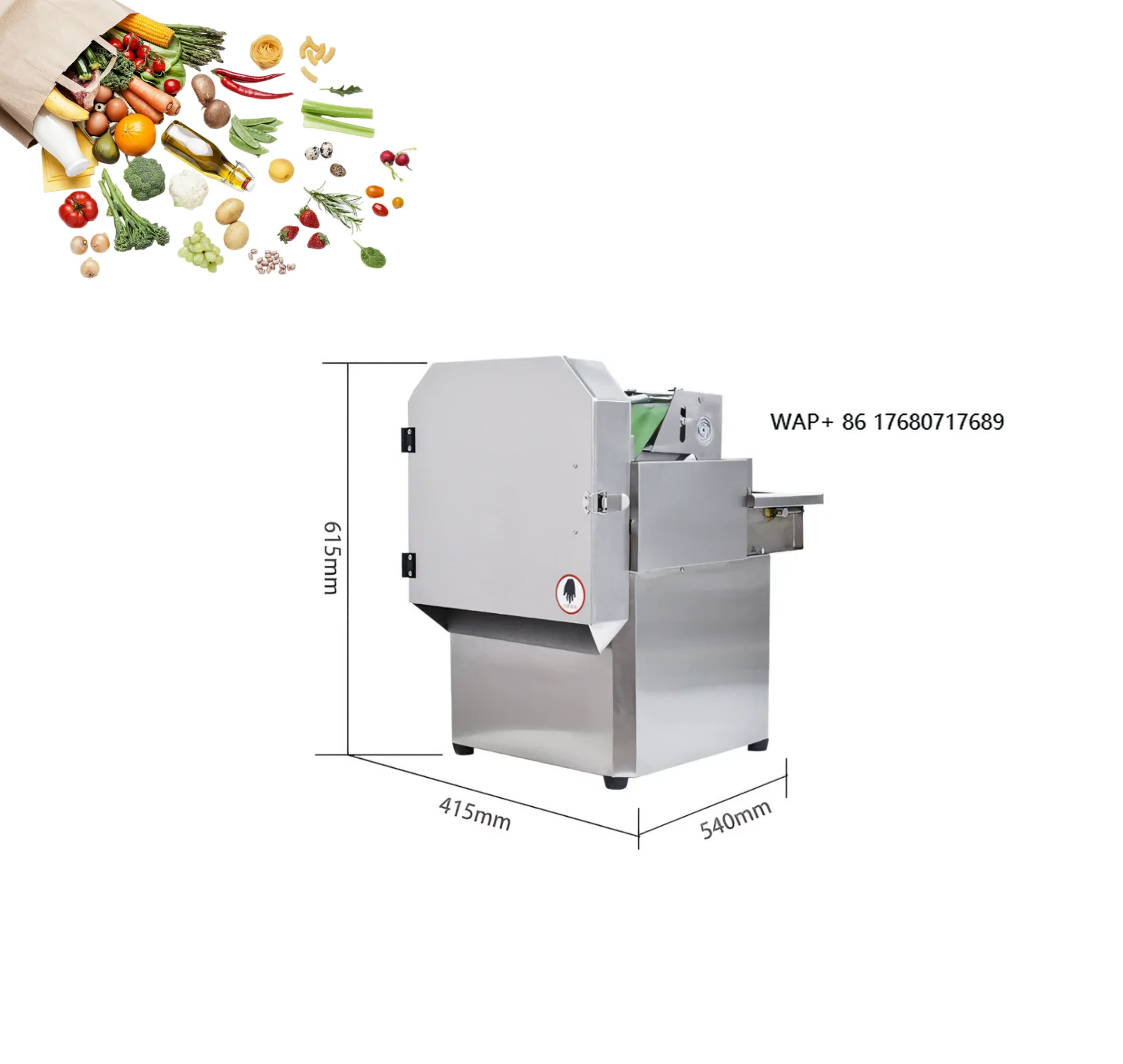 Fully Automatic Industrial Vegetable Cutting Machine Stainless Steel Motor Banana Chia Seed Slicer Ginger Shredder Commercial