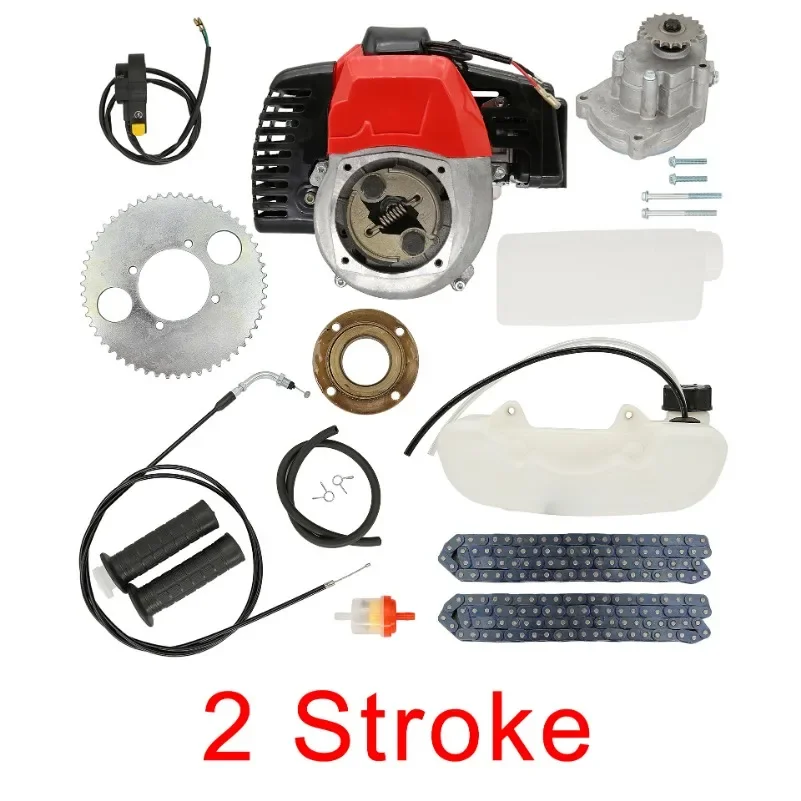 

49cc Bike 2 Stroke Gas Engine Motor Kit DIY Motorized Bicycle GAS MOTORIZED Cycle Bike Bicycle set t8f chain