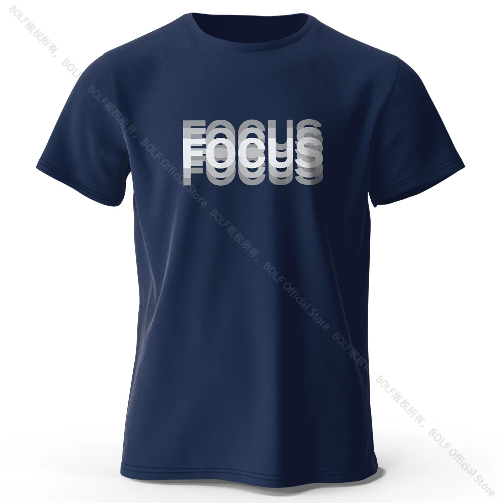 Focus Letter minimalistische stijl 100% katoenen T-shirt, lichtgewicht T-shirt met ronde hals en korte mouwen, perfect voor mannen en vrouwen