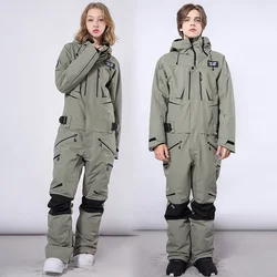 2024 new Windproof Mountain Snowboard Female Clothes Outdoor Waterproof Warm Ski Jumpsuit Woman Winter One Piece Men Snowsuit