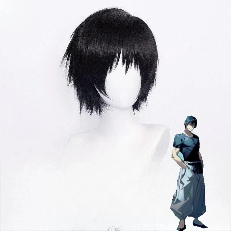 Jujutsu Kaisen Toji Fushiguro Cosplay Perücke, stacheliges schwarzes Haar für Zenin Family Sorcerer Look