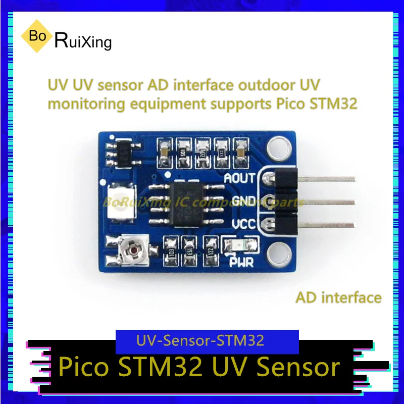 

5PCS/LOT UV-Sensor-STM32 UV Sensor AD Interface Outdoor UV Monitoring Equipment Supports Pico STM32