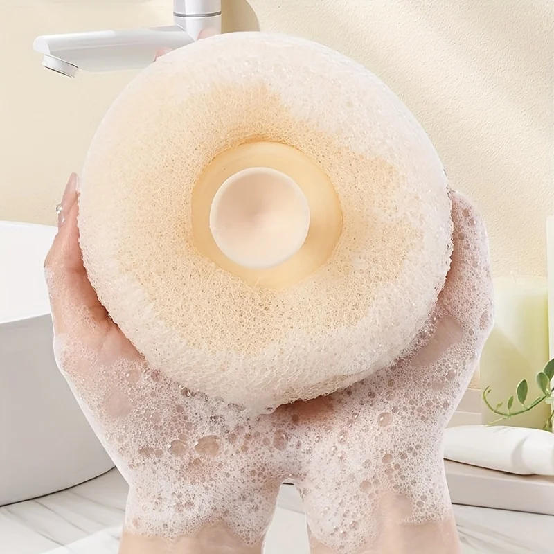 Esponja de baño con ventosa, cepillo de limpieza, toalla de baño, Bola de baño de masaje, argilla duradera, artefacto para espalda, burbuja