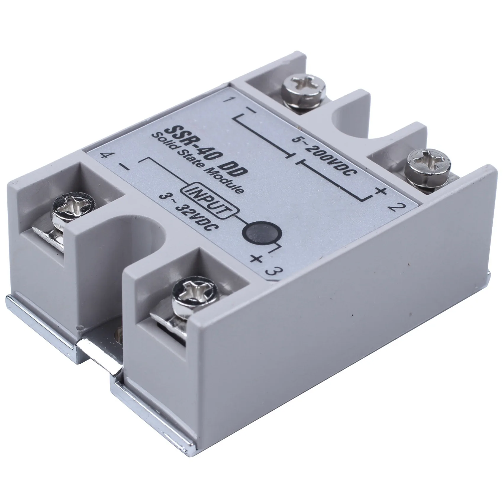 N36R-10X Single Phase Solid State Relay DC-DC SSR-40DD 40A DC3-32V DC5-60V White+Silver