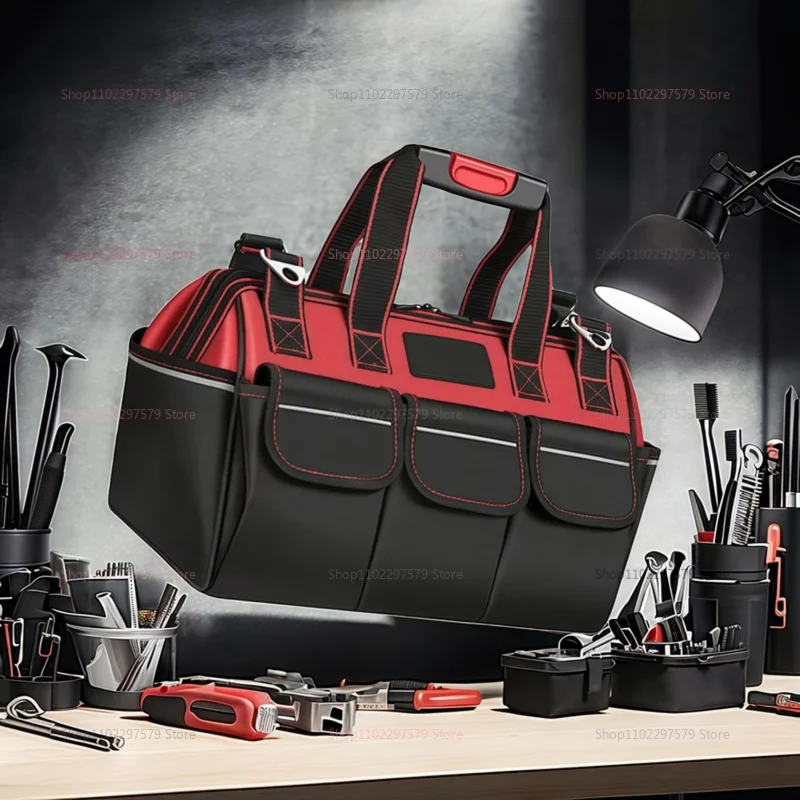 قماش أكسفورد مقاوم للماء، إدراجات وظيفية، أظافر فولاذية تزيد من سعة تحميل، مجموعة أدوات متينة لتخزين ورشة عمل المرآب #6