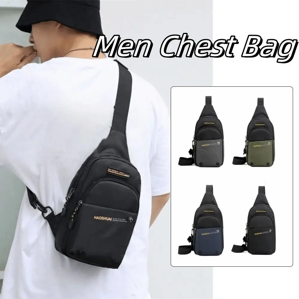 

Повседневная многофункциональная мужская сумка через плечо, большая вместительная спортивная нагрудная сумка для отдыха, водонепроницаемая нейлоновая сумка на плечо унисекс