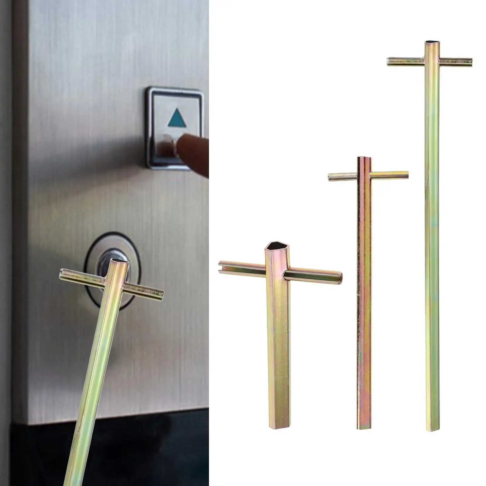 Elevator Door Key Elevator Triangle Key for Shopping Mall Building Emergency