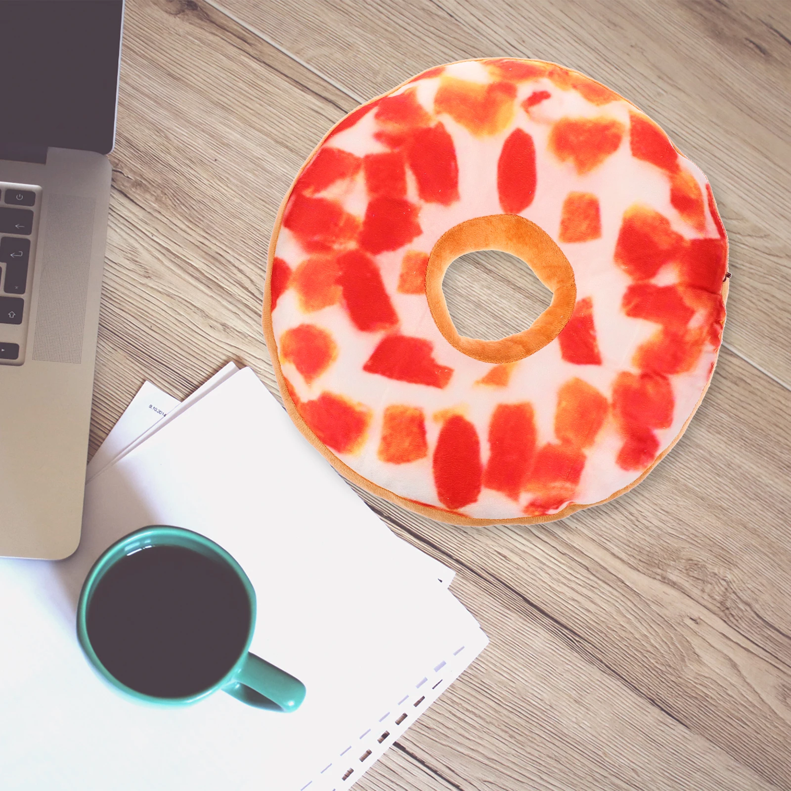 

Sitting Simulated Chocolate Pillow Sweet Donut Cushion Pp Cotton Food