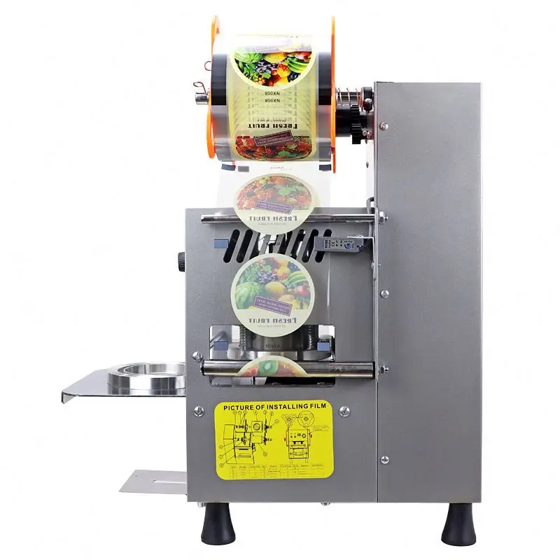 95Mm 90Mm Manual Plastic Cup Sealer Sealing Machine 110V / 60Hz