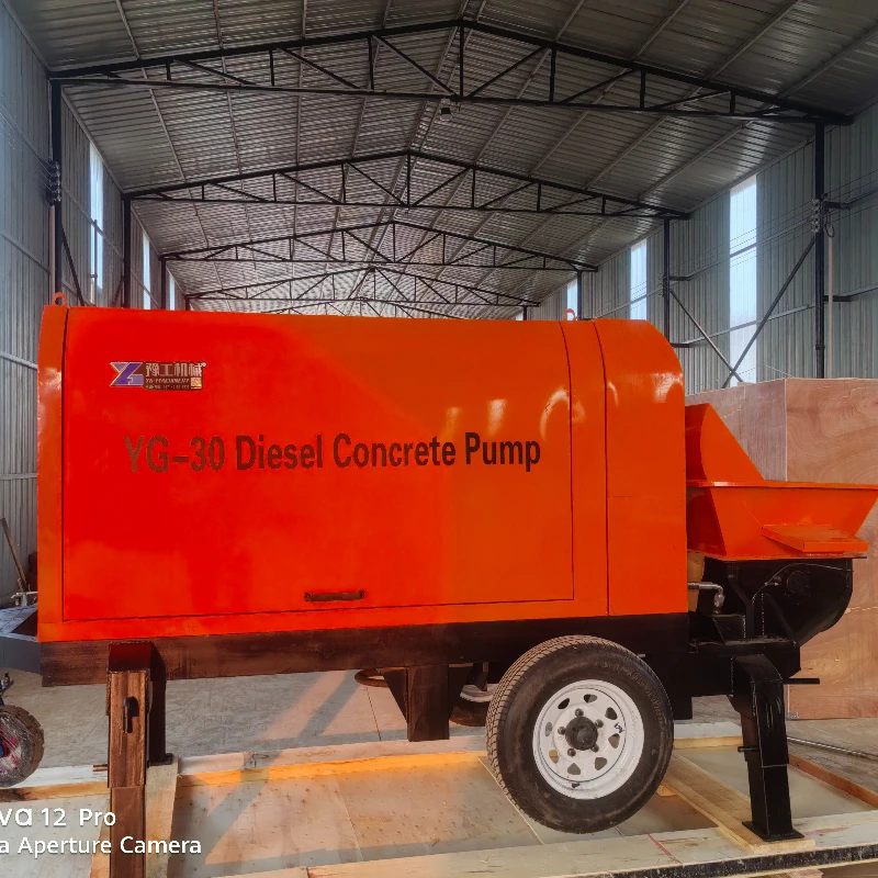 

China High Efficiency Concrete Mixer Cast Iron Gear Cement Mixer Pump Portable Machine Mobile Concrete Mixers Pump for France