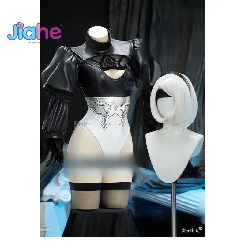 أنيمي نيكي: آلهة النصر NieR: أوتوماتا YoRHa رقم. 2 نوع B تأثيري حلي بذلة الجوارب الدعائم زي حفلة الهالوين #5