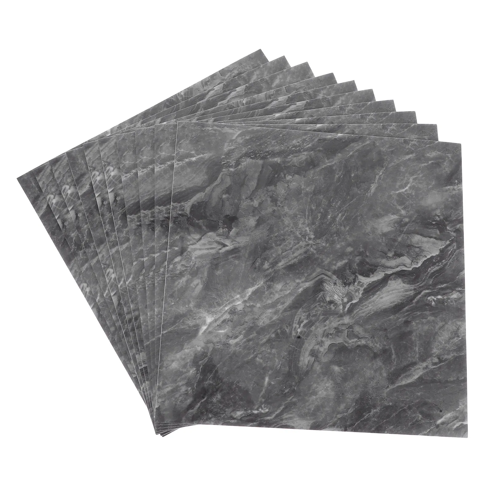 10Pcs Self-Adhesive Peel Stick Marble Tiles Waterproof Wall Covering for Kitchen Bathroom Living Room Bedroom Backsplash Easy