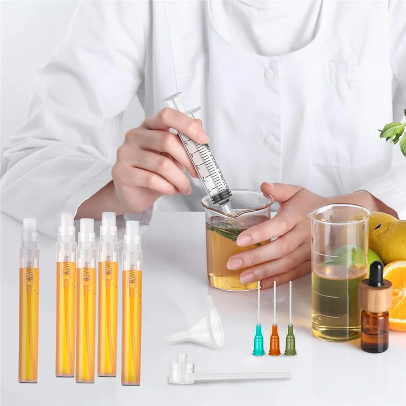 64Pc 5Ml Alat Pompa Isi Ulang Parfum Pompa Dispenser Botol Semprot Isi Ulang Untuk Membuat Parfum DIY