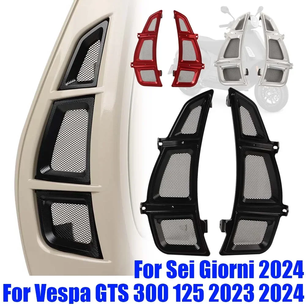 

For Vespa GTS 300 125 310 GTS300 2023 2024 2025 Motorcycle Radiator Grille Guard Cover Protector Grids For Vespa Sei Giorni 2024