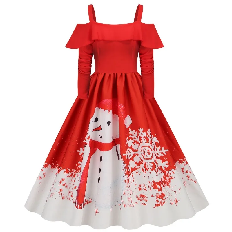 2025年新作 ヴィンテージ エレガント スパゲッティストラップ ハロウィン パーティー ドレス レディース 長袖 フリル イブニング プロム コスチューム 秋冬