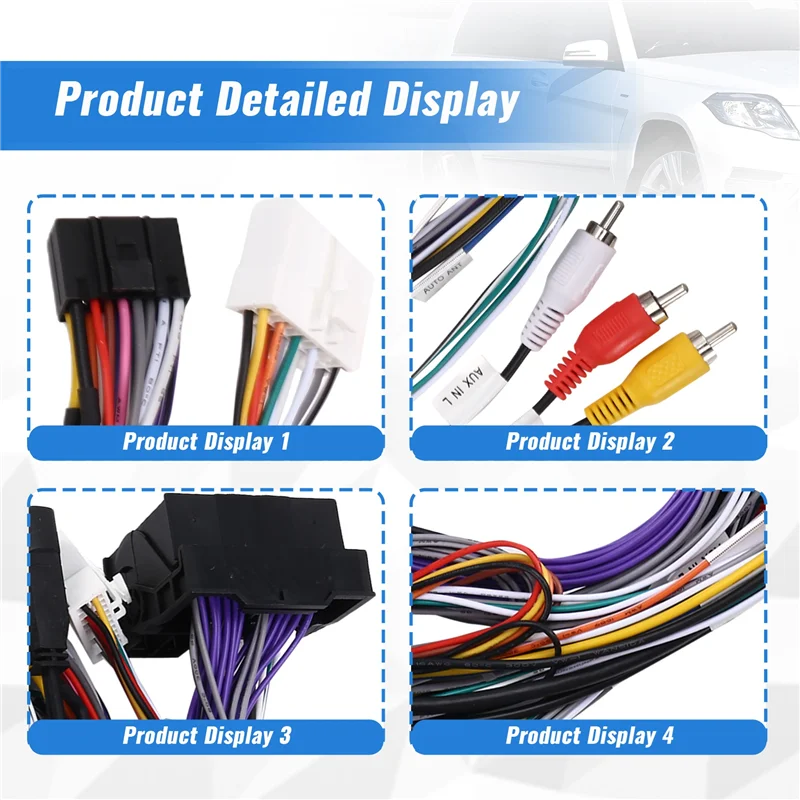 

AU28-Car 16Pin Wiring Harness Adapter Canbus Box Decoder Android Radio Power Cable For Benz GLK X204 GLC X253 2013-2015