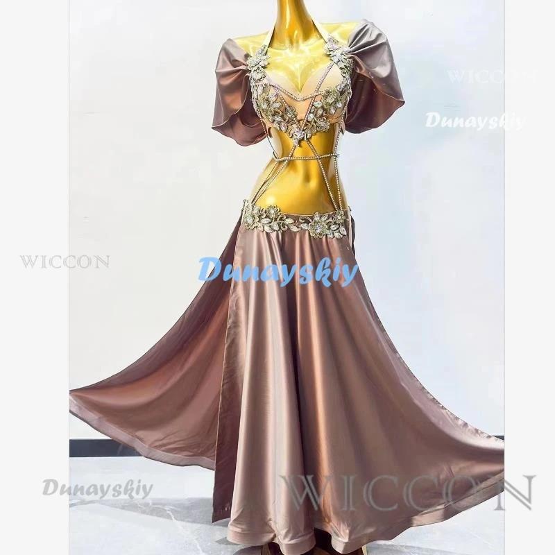 Belly Dance Costume Women Belly Costume Senior AB Stones Bra+Sexy Split Long Skirt 2pcs Oriental Dance Performance Costumes