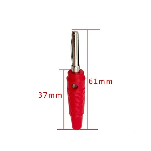 Imagen 2 del producto 20/100 Uds conector Banana 4mm conectores rojo y negro conector apilable cubierto con aislamiento de alta corriente conexión de tornillo
