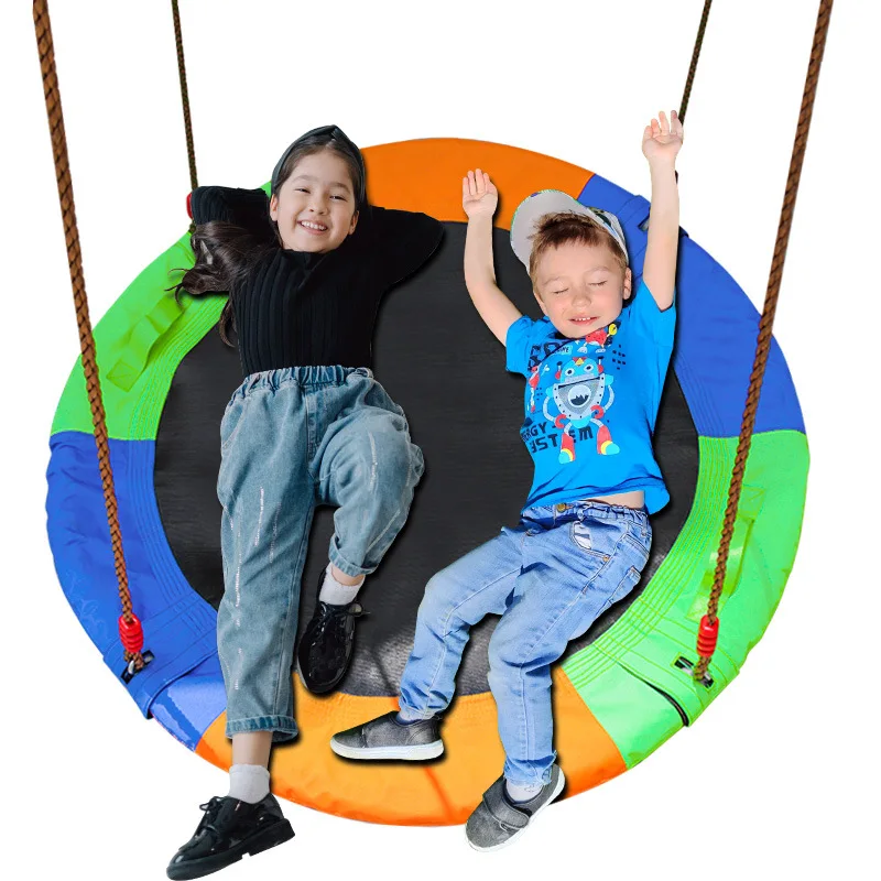 Children's Oxford cloth swing Indoor outdoor Round bird's nest swing Bird's nest swing canvas children's hammock