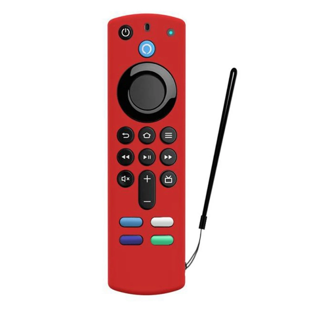 Silicone Remote Control Cover for Fire TV Stick 4K 3Rd Gen 3Rd Generation Anti-Slip Remote Protector Case(Red)