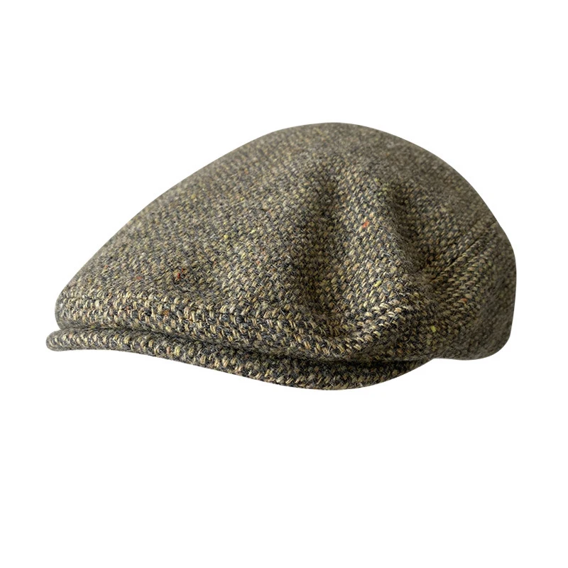 New Wool Flat Cap Men's Golf Cabbie Hat Gatsby Ivy Cap Irish Hunting Hat Newsboy Driver Cabbies Beret BLM440