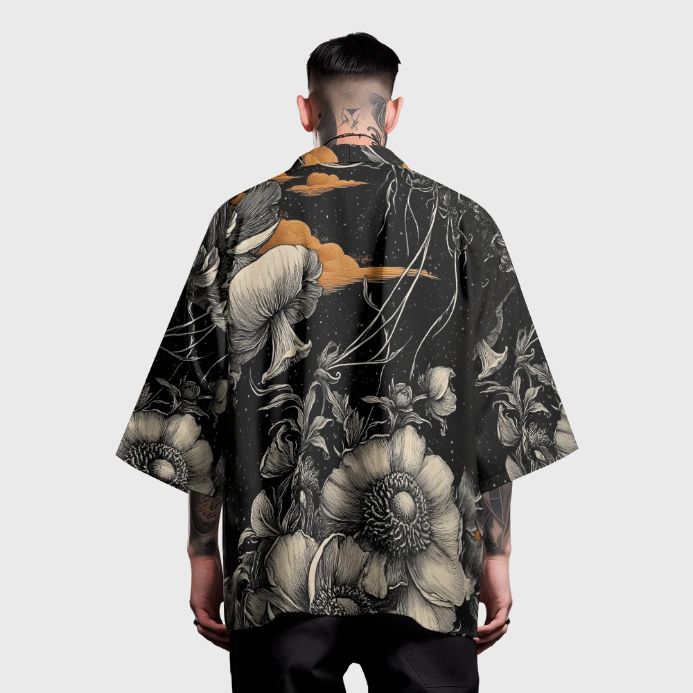 

Summer Samurai Kimono Men Stylish Flora Haori Streetwear Kimono Cosplay Japanese Clothes Fashion Yukata Cardigan Women Robe