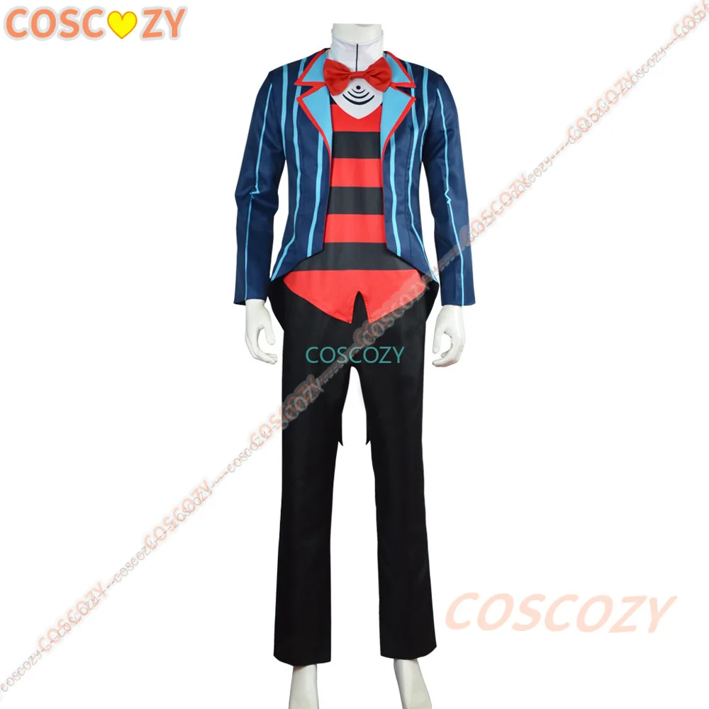 Herr. Vox Anime Hazbin Vox Cosplay Kostüm Anzug Spielzeug beängstigend Dämon Kleidung Vox Uniform Cosplay Halloween Rolle Party Mann Outfits Masken