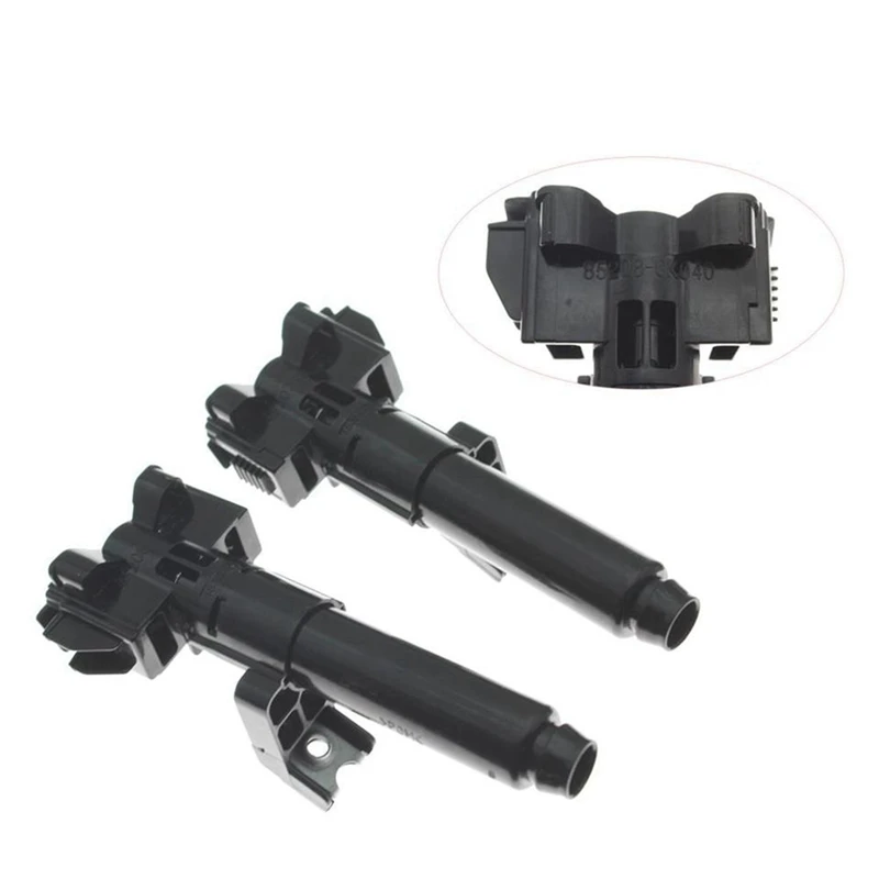 NCSMT Front Headlight Washer Nozzle Cover Headlamp Water Spray Jet 85207-0K040 85208-0K040 for Toyota Hilux 2015+