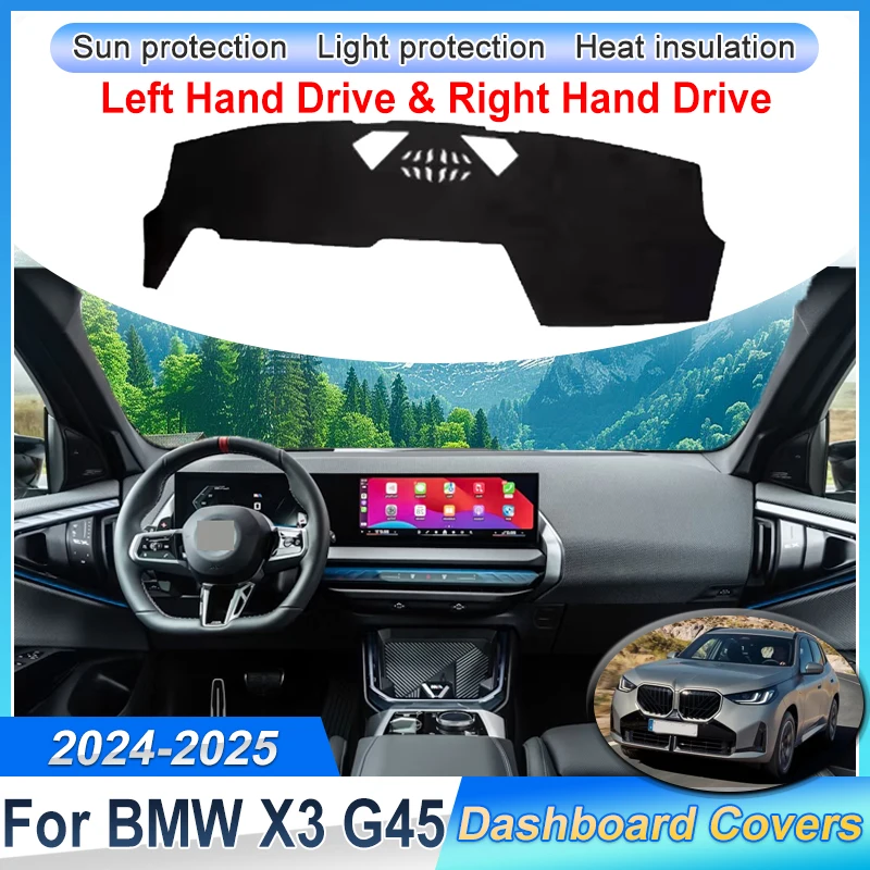 

For BMW X3 G45 G48 Accessories 2024 2025 2026 Car Instrument Panel Mat Dashboard Cover Sunshade Carpet Protective Anti-Slip Pad