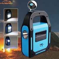 3 in 1 Solar Usb Rechargeable Cob Camping Lantern Charging Led for Device Emergency Flashlight 3 Light Modes Outdoor Power