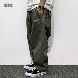 Japanese Streetwear Thin Quick Drying Baggy Cargo Pants Men Clothing Outdoor Harajuku Casual Trousers Korean Loose Trendy Pants