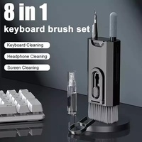8 In1 Cleaning Kit Computer Keyboard Cleaner Brush Earphones Cleaning Pen For Headset Phone Cleaning Tools Keycap Puller