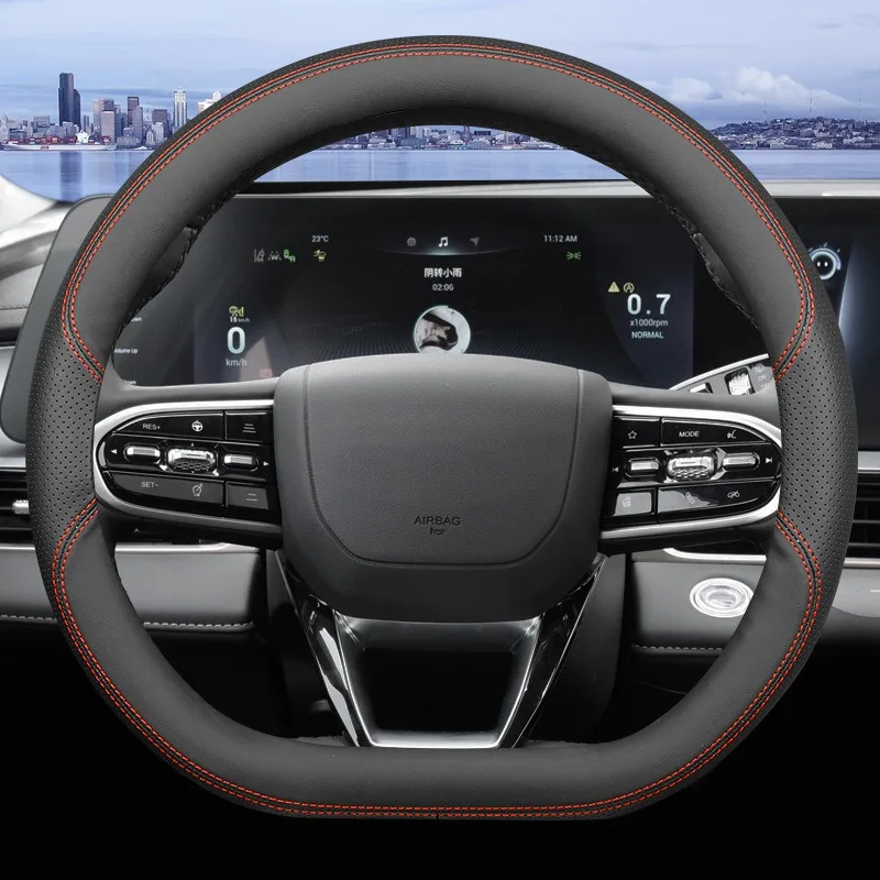 Car Steering Wheel Cover 37-38CM For Chery Omoda C5 Tiggo 8pro plus 7PLUS D-Shape Braid on Steering-wheel Auto Accessories