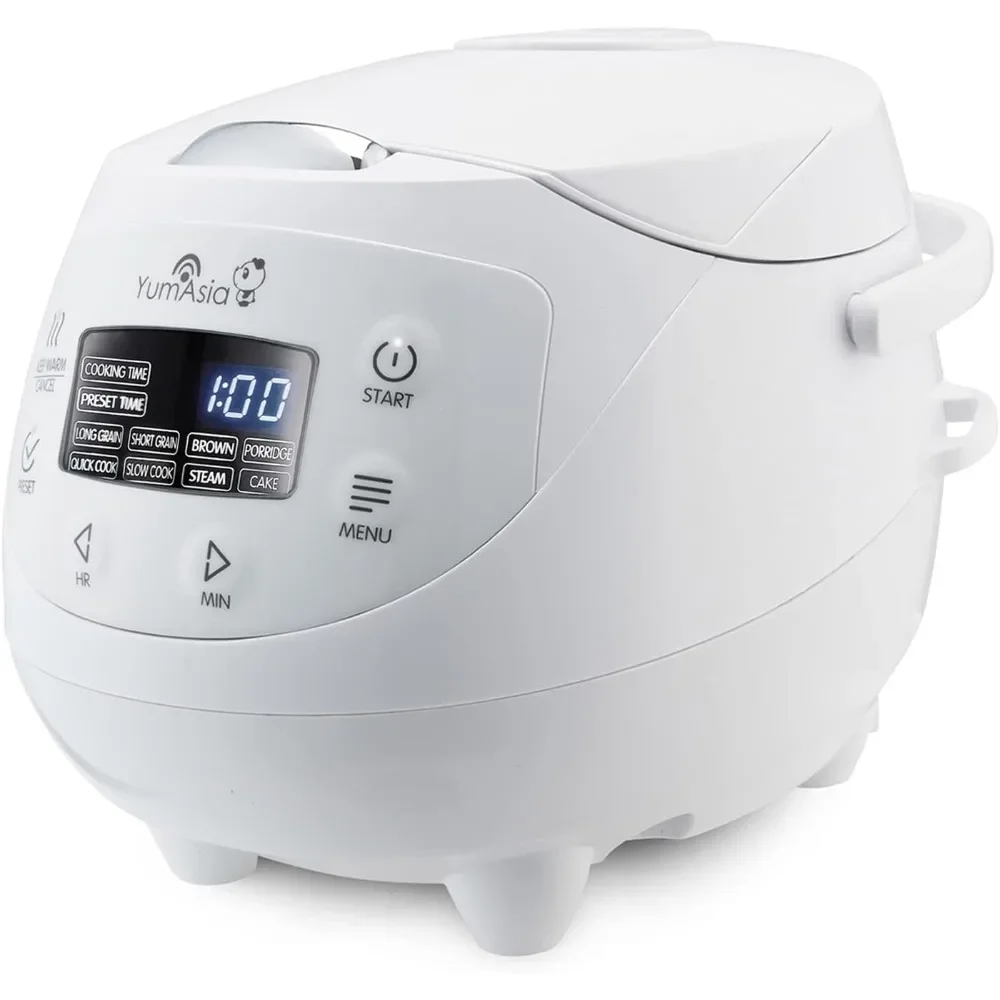 

L # Mini Rice Cooker With Ceramic Bowl And Advanced Fuzzy Logic (3.5 Cup, 0.63 Litre) 4 Rice Cooking Functions