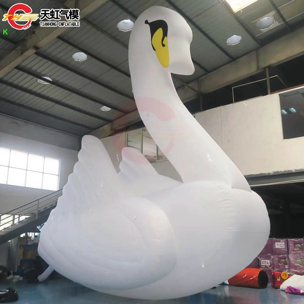 Fantastic Valentine's day Wedding Decoration White Big Inflatable Swan Christmas Activities Inflatable Swan Animal Balloon