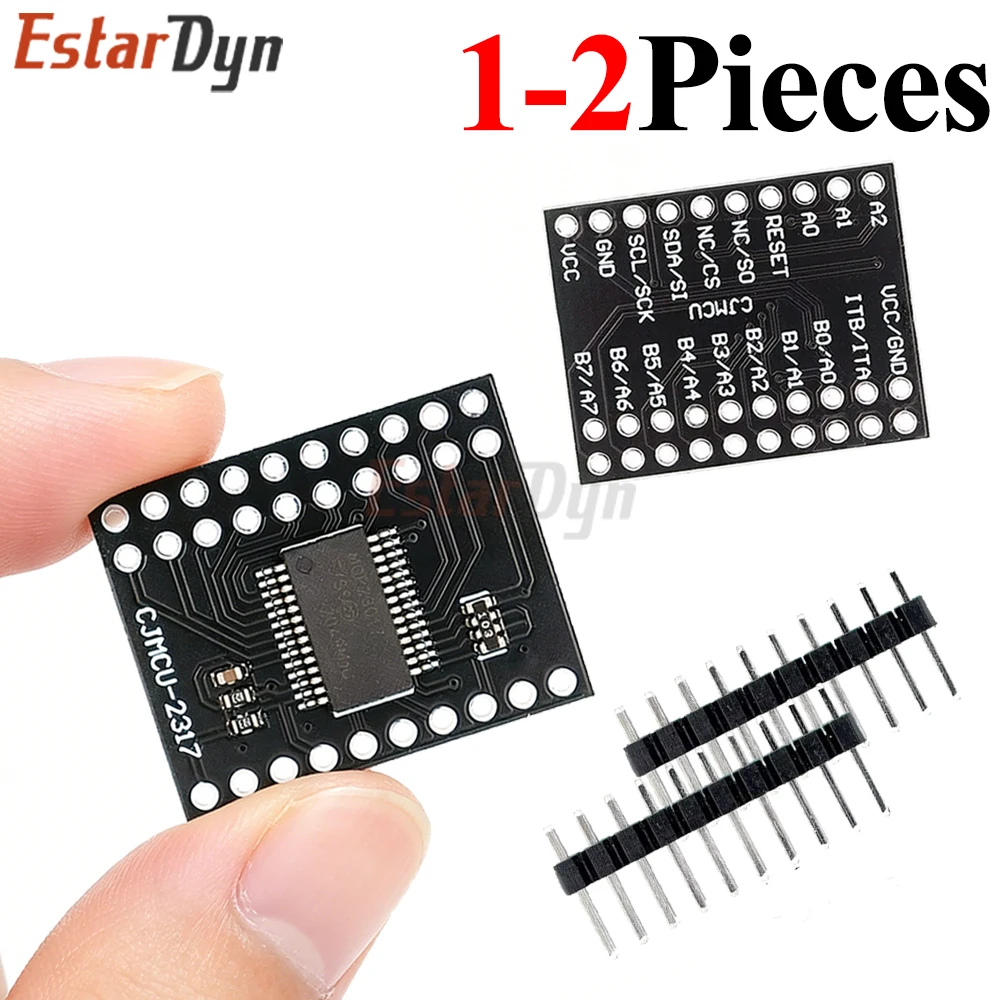 Estardyn 1-2PCS MCP23017 I2C GPIO Expander 16-Bit IO Module 