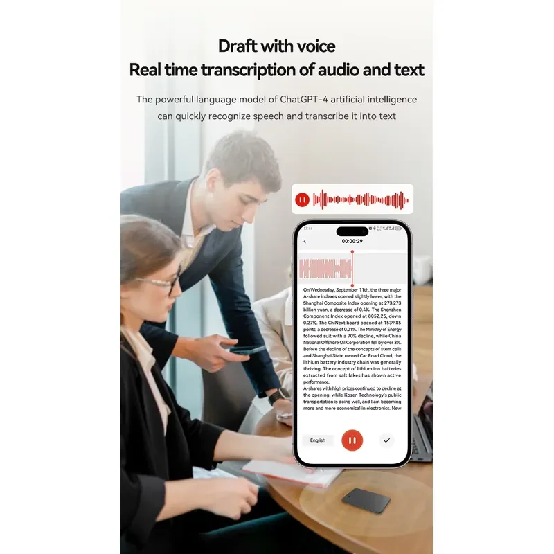 Plaud AI Voice Recorder App Control Transcribe Summarize Powered by ChatGPT for 107 Languages Audio Recorder