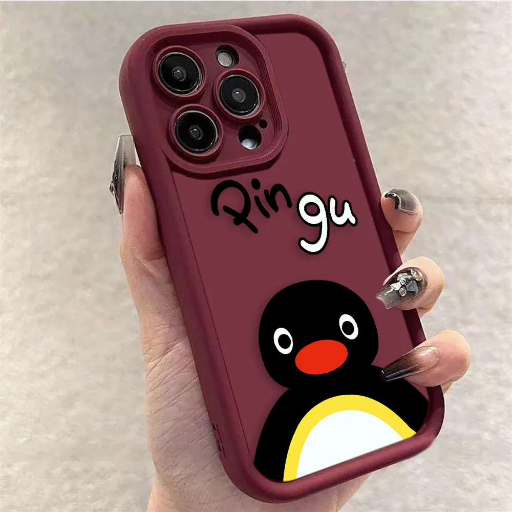 Cartoon Pingu Penguin Phone Case For OPPO RENO 11 10 8 8T 7 7Z 6 6Z 5 4 3 4G 5G Shockproof Soft Silicone Case Funda Coque Shell