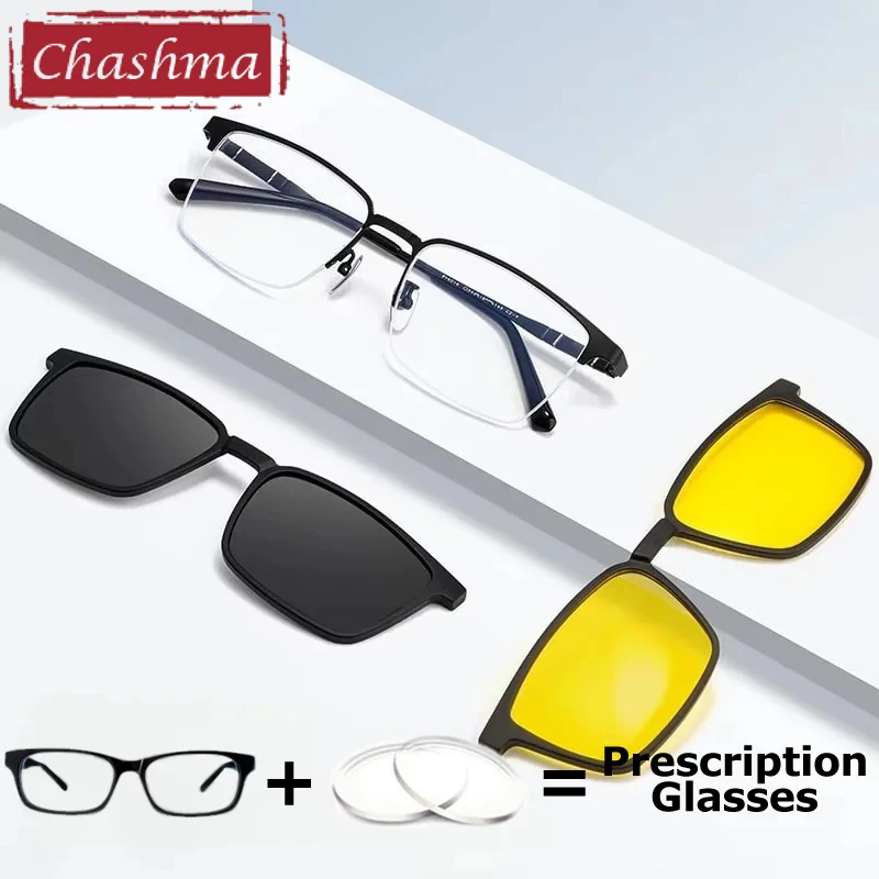 

Chashma Prescription Glasses Men Clip On Eyewear Optical Progressive Spectacles Women Anti Blue Light Computer Eyeglasses Frames
