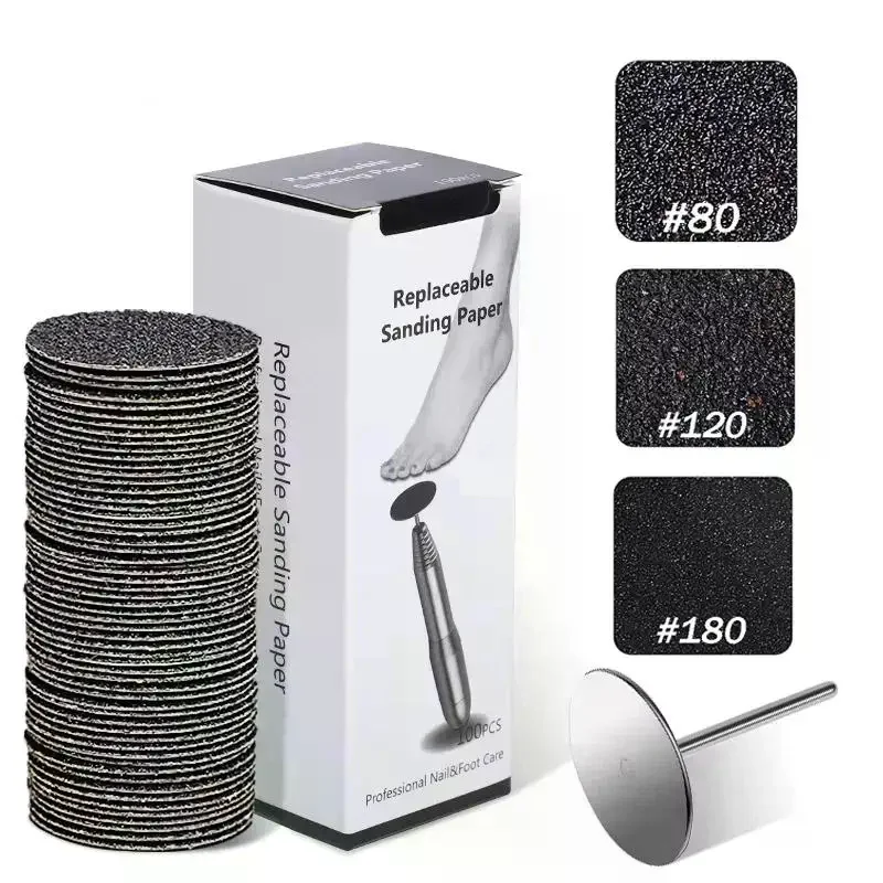 

25/35 мм сменная наждачная бумага, инструменты для педикюра, маникюрный педикюр, 3/32 дюйма, диск для удаления омертвевшей кожи ног, шлифовальная бумага, диск