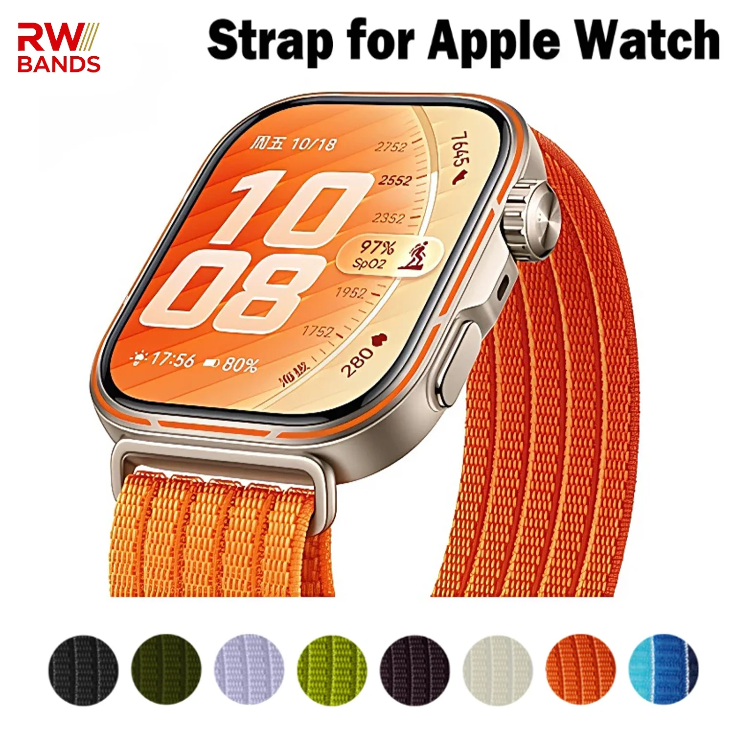 Lightweight Strap for Apple Watch Ultra Band 49mm 10 11 42mm 46mm 9 8 7 45mm 41mm Nylon Loop Bracelet IWatch 6 SE 3 44/40mm Belt
