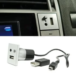 Car USB Input Adapter Mini Cable USB Jack Interface Switch Accessories Compatible for Ford Focus 2 MK2 Mk1 2009-2011 C-MAX Kuga
