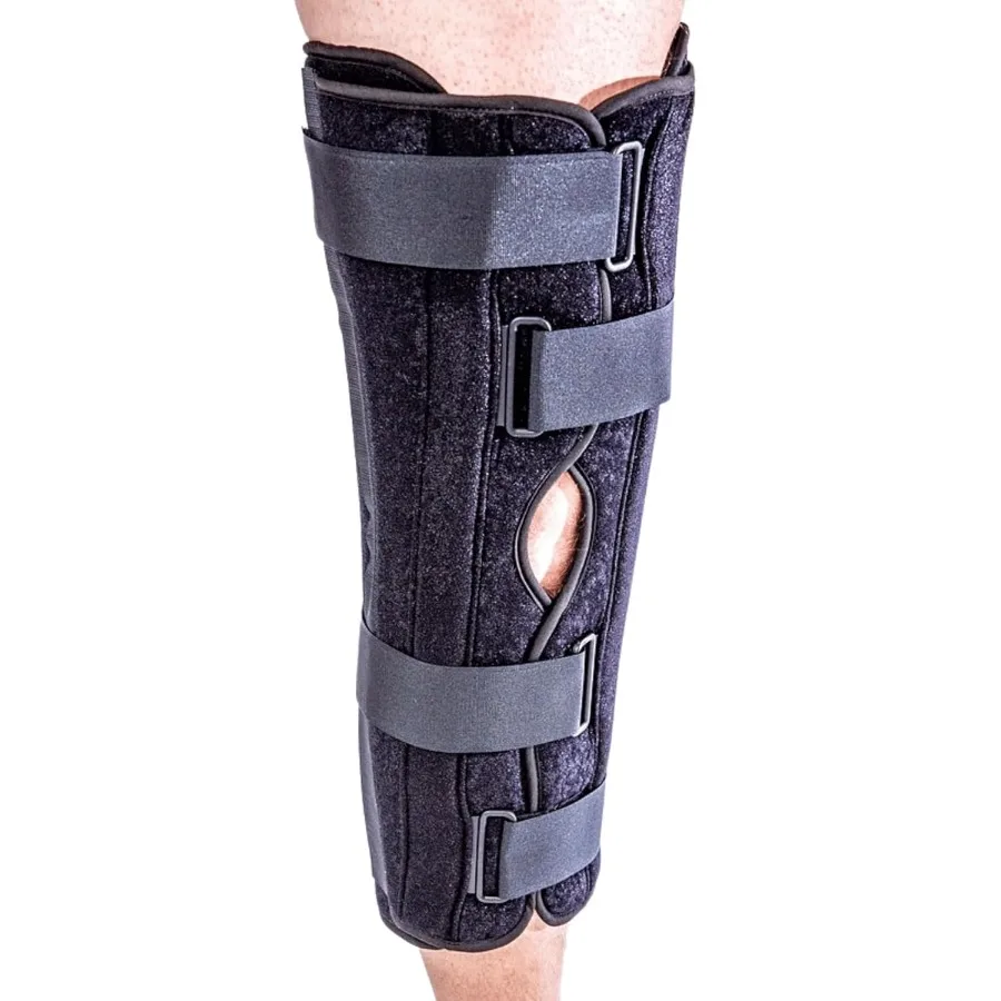 

Tri-Panel Knee Immobilizer for Knee Support Adjustable Knee Splint for Knee Pain w Moldable Stays Knee Support for Women and Me