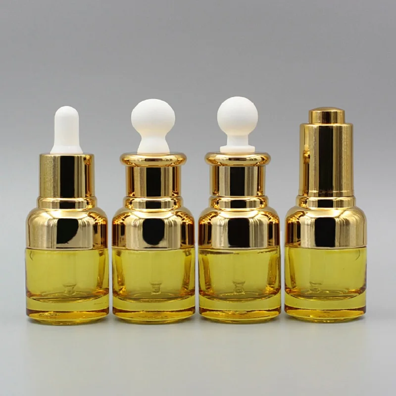 

20ml yellow glass dropper bottle moisture serum essence oil hyaluronic acid spot removal whitening toner liquid skin packing