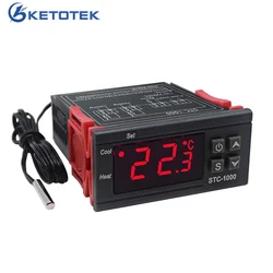 Digitale Temperatur Controller Thermostat Temperaturregler inkubator Relais LED 10A Heizung Kühlung STC-1000 STC 1000 12V 24V 220V