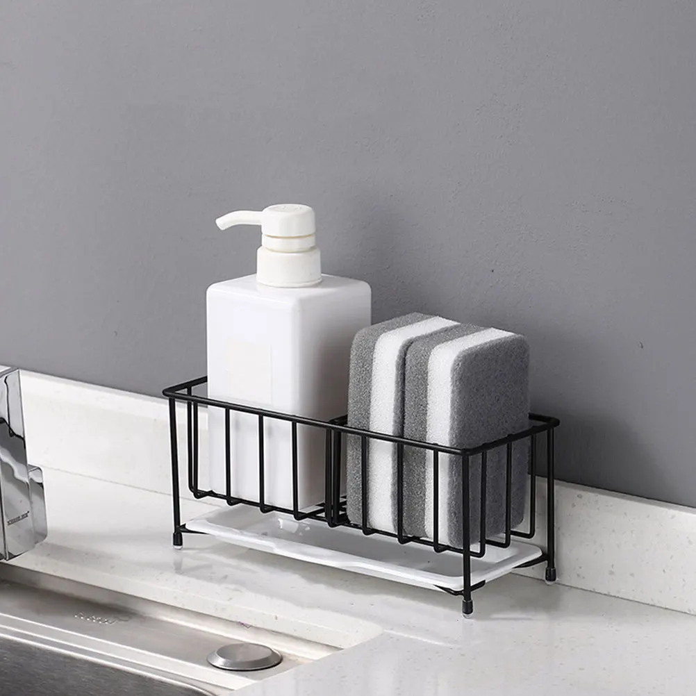 

Stainless Steel Sink Sponge Holder Drain Basket Foldable Storage Rack for Kitchen Bathroom Counter Top ganizer